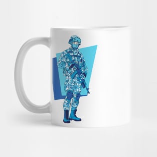 Gzhel Soldier Mug